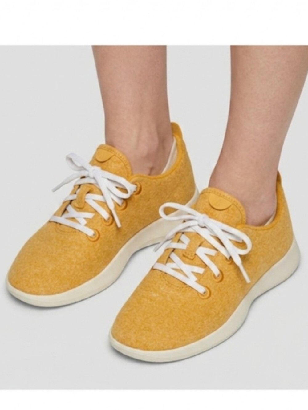 Allbirds Women's Wool Runner Tennis Shoe Sneakers Size 8 Gold Yellow